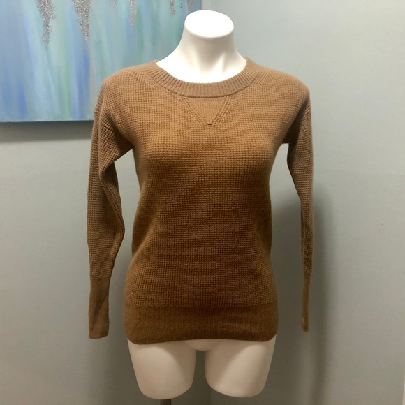 J. Crew Cashmere Crewneck Sweater in Waffle Knit - Picture 1 of 5